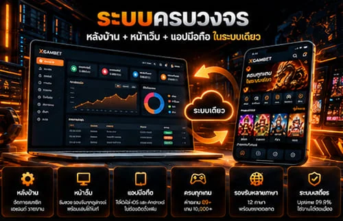 ระบบเว็บพนันครบวงจร หลังบ้าน หน้าเว็บ และแอปมือถือในระบบเดียว