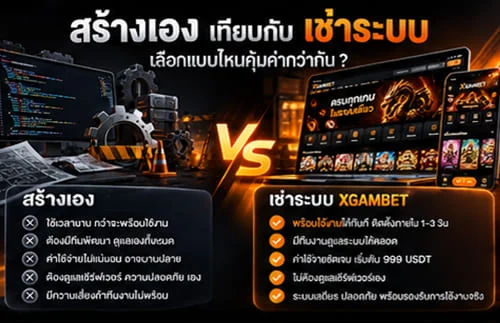 เปรียบเทียบการพัฒนาระบบเว็บพนันเองกับการเช่าระบบของผู้ให้บริการ